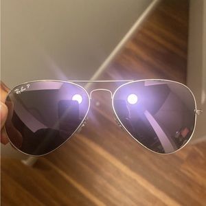 Polarized purple aviator ray bans hardly worn
